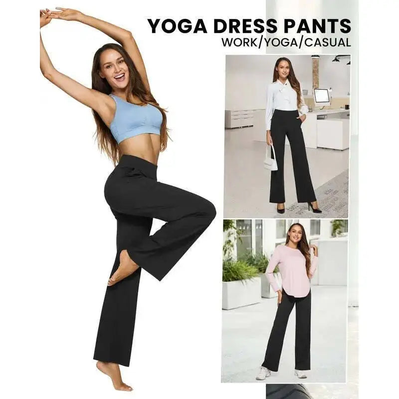 Women's stretchy wide leg pants