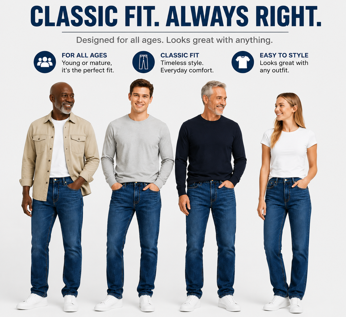 FLEX STRAIGHT JEANS — COMFORT MEETS STYLE 👖
