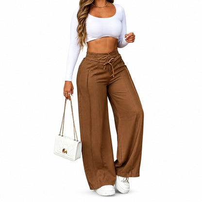 ⚡FINAL SALE⚡ Women's Drawstring Waist Wide‑Leg Casual Pants
