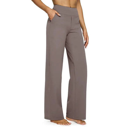 💘Women's 2High-Waist Wide Leg Pants – Business Casual Yoga Dress Pants with Pockets