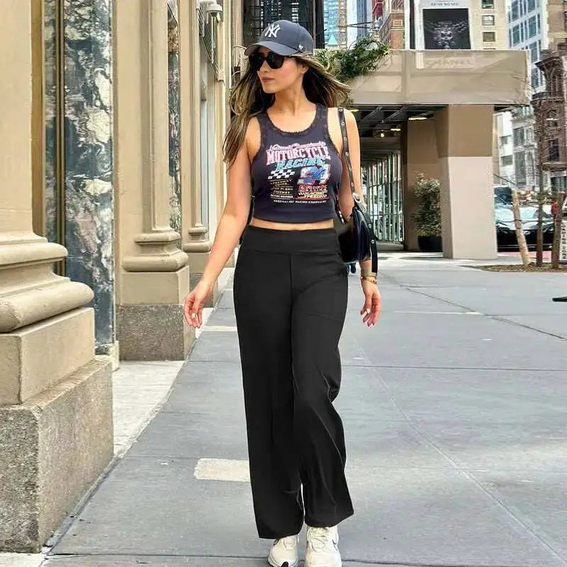 Women's wide leg pants fit