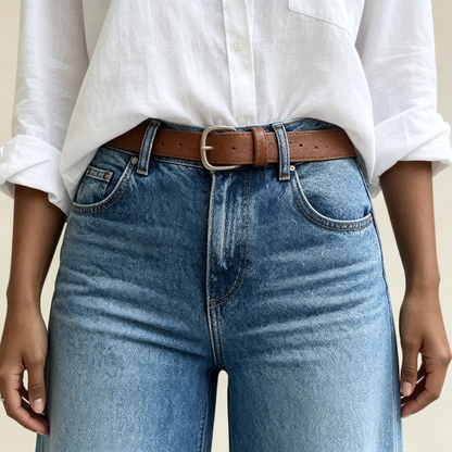 Women's Loose Fit Baggy Oversized Straight Leg Denim Jeans with Pockets
