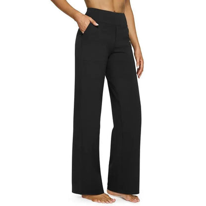 💘Women's 2High-Waist Wide Leg Pants – Business Casual Yoga Dress Pants with Pockets