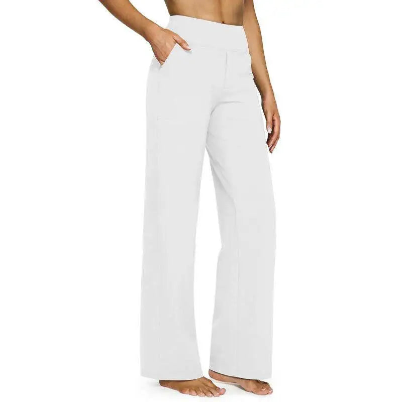 💘Women's 2High-Waist Wide Leg Pants – Business Casual Yoga Dress Pants with Pockets