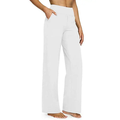💘Women's 2High-Waist Wide Leg Pants – Business Casual Yoga Dress Pants with Pockets